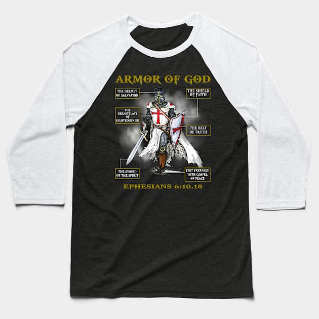 Armor Of God Baseball T-Shirt by Nifty T Shirts